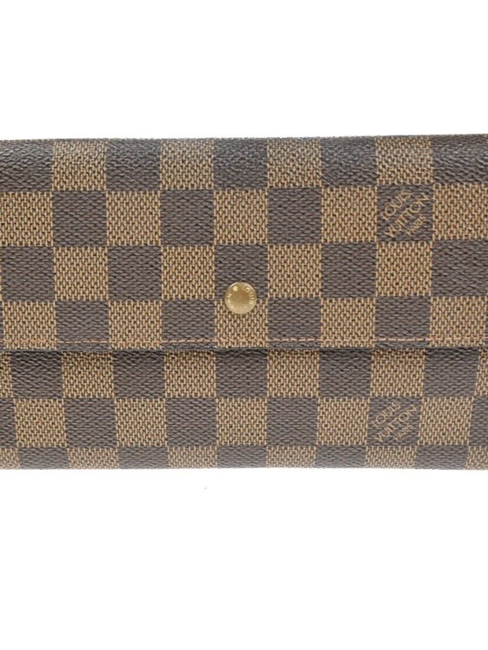 LOUIS VUITTON International Trifold Wallet Damier Leather Brown N61215 68KD003